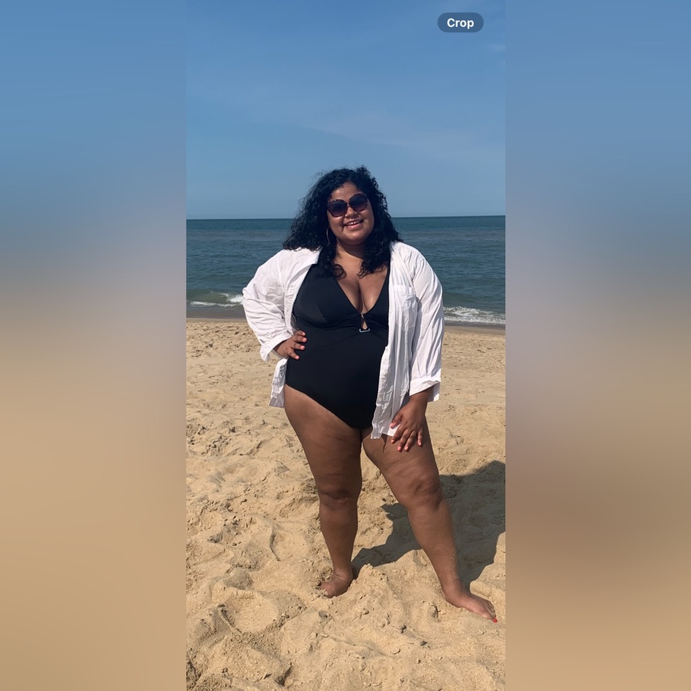 Black Adore Me One Piece Swimsuit